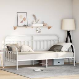 Berkfield Home Daybed Frame White 100x200 cm Steel