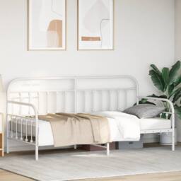 Berkfield Home Daybed Frame White 100x200 cm Steel - thumbnail 5