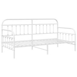 Berkfield Home Daybed Frame White 100x200 cm Steel - thumbnail 2