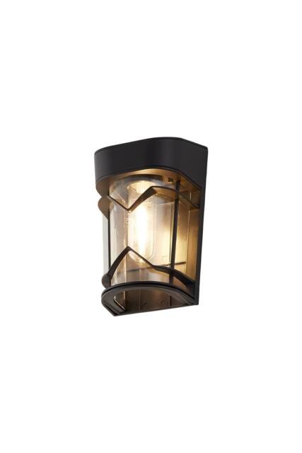 Living and Home 4 Packs Solar-Powered Outdoor Wall Lights in Black - image 1