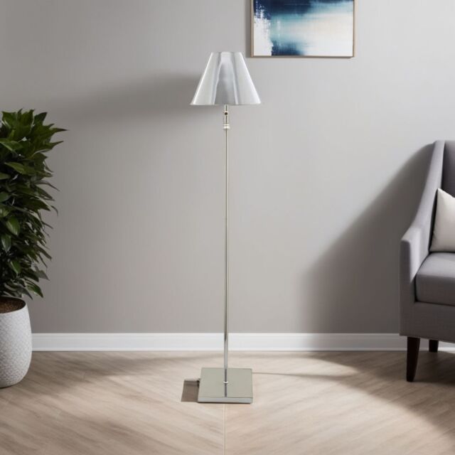 Pagazzi Lustre Polished Chrome Led Rechargeable Floor Lamp in Silver - image 1