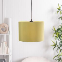 ValueLights Torbery Set of 3 Nesting Easy Fit Ceiling Light Lamp Shades with Bulbs in Olive - thumbnail 5