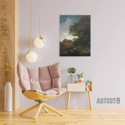 "Artery8 Landscape With Gray Weather Lundbye Canvas Wall Art Print - Size: W18"" x H24""" - thumbnail 3