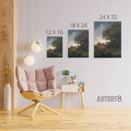 "Artery8 Landscape With Gray Weather Lundbye Canvas Wall Art Print - Size: W18"" x H24""" - thumbnail 4