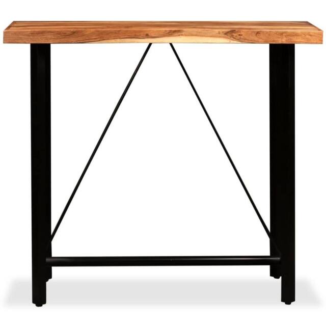 Berkfield Home Bar Table Solid Acacia Wood 120x60x107 cm in Brown - Size: 120 x 60 x 107 cm - image 1