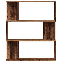 Berkfield Home Book Cabinet Old Wood 80x24x96 cm Engineered Wood in Brown - Size: 80 x 24 x 96 cm - thumbnail 4