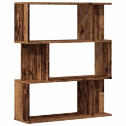 Berkfield Home Book Cabinet Old Wood 80x24x96 cm Engineered Wood in Brown - Size: 80 x 24 x 96 cm - thumbnail 6