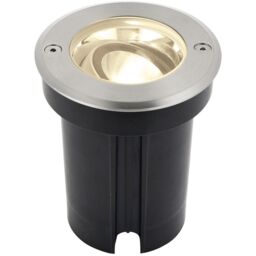 Loops Stainless Steel Drive Over IP67 Ground Light - 6W Warm White LED - Tilting Head in Metallics
