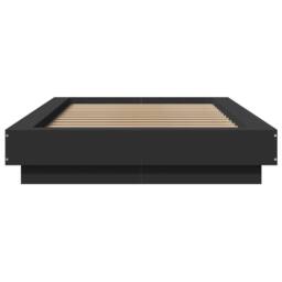Berkfield Home Modern Bed Frame without Mattress Black 90x200 cm - thumbnail 4