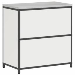 Berkfield Home Kitchen Storage Cabinet with Shelf with Storage with Door White Steel - thumbnail 9