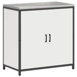 Berkfield Home Kitchen Storage Cabinet with Shelf with Storage with Door White Steel