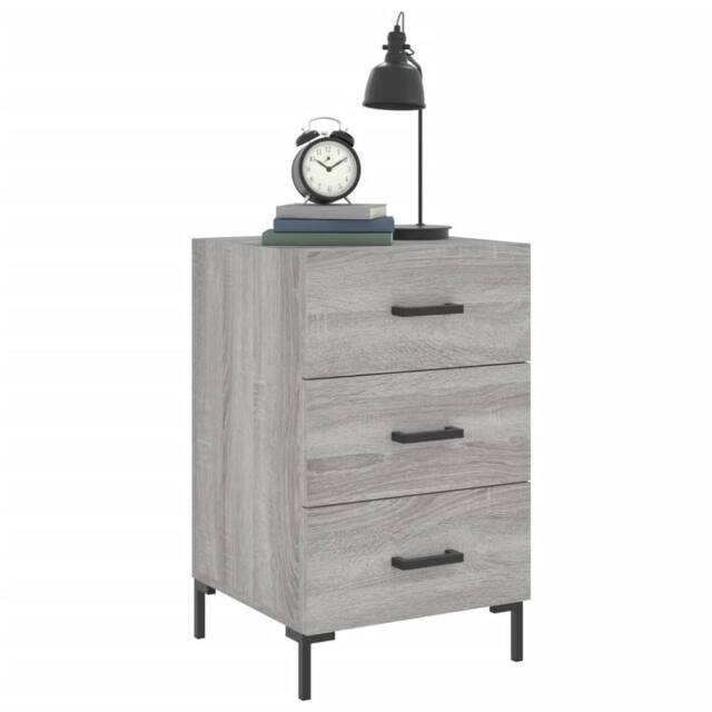Berkfield Home Modern Bedside Cabinet Grey Sonoma 40x40x66 cm Engineered Wood - Size: 40 x 40 x 66 cm - image 1