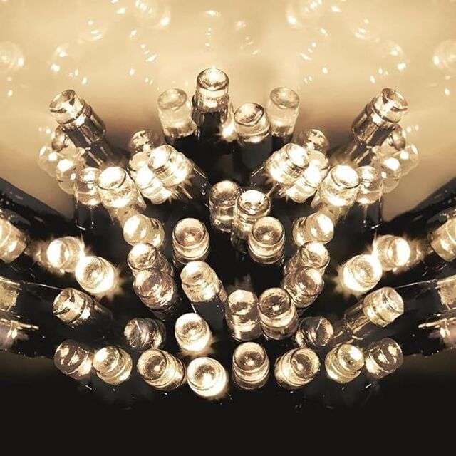 simpa 200 LED Multi-Action Battery Operated String Lights in Yellow - image 1