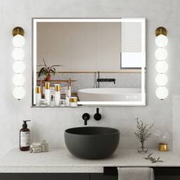 NIVOR 5 Globe Wall Sconce, Modern White 6000K LED Glass Vanity light - thumbnail 4
