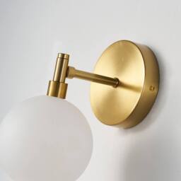 NIVOR 5 Globe Wall Sconce, Modern White 6000K LED Glass Vanity light - thumbnail 6