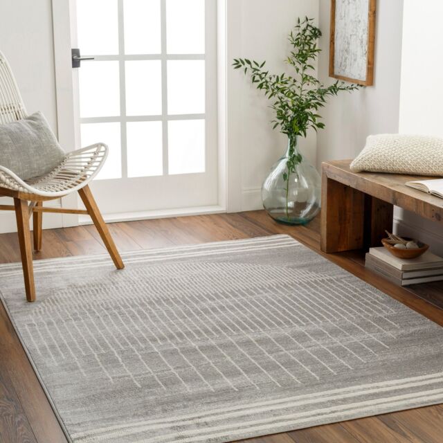 Livabliss Floransa-Geometric Grey Ivory Brown Modern Living Dining Bedroom Rug - Size: 160 cm x 215 cm - image 1