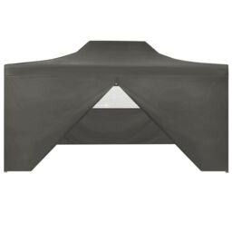 Berkfield Home Professional Folding Party Tent with 4 Sidewalls 3x4 m Steel Anthracite in Black - thumbnail 2