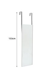 Living and Home 28cm W x 118cm H Metal Frame Rectangular Door Hanging Mirror Dressing Wall Mirror, White - Size: 28 cm W x 118 cm H - thumbnail 5