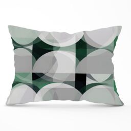 Warren Reed - Designer Geometric Grey Green Cushions - Size: 45 cm x 45 cm - thumbnail 1