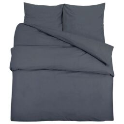 Berkfield Home Duvet Cover Set Anthracite 240x220 cm Light-weight Microfiber in Black - thumbnail 2