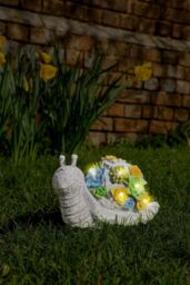 ILFD Group Ltd Solar Tortoise & Snail Garden Ornaments in Grey - Size: 1 Pack - thumbnail 4