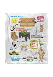 Warner Brothers Friends Silky Touch Super Soft Throw Blanket 152x127cm in White - Size: 152x127 cm - thumbnail 1