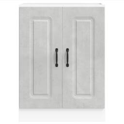 Berkfield Home Sink Base Cabinet Kalmar Concrete Grey 60x46x81.5 cm Engineered Wood - thumbnail 4