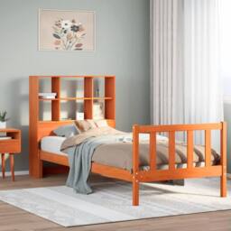 Berkfield Home Decorative Bookcase Bed without Mattress Wax Brown 100x200 cm Sol - thumbnail 2
