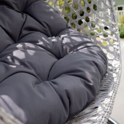 Artemis Home Abingdon Hanging Swing Single Egg Pod Chair in Dark Grey - thumbnail 2