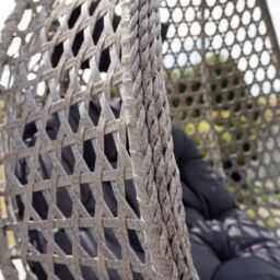 Artemis Home Abingdon Hanging Swing Single Egg Pod Chair in Dark Grey - thumbnail 3