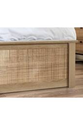 Julian Bowen Padstow Rattan Effect Ottoman Storage Bed in Natural - Size: Double - thumbnail 6