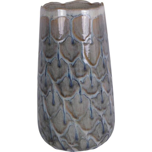 Libra Interiors Armadillo Azure Ceramic Vase in Grey - image 1