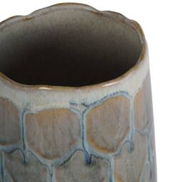 Libra Interiors Armadillo Azure Ceramic Vase in Grey - thumbnail 3