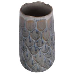 Libra Interiors Armadillo Azure Ceramic Vase in Grey - thumbnail 2
