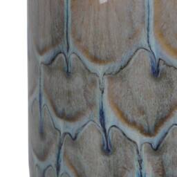Libra Interiors Armadillo Azure Ceramic Vase in Grey - thumbnail 4