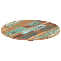 Berkfield Home Round Table Top 50 cm 15-16 mm Solid Reclaimed Wood - thumbnail 1