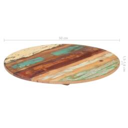 Berkfield Home Round Table Top 50 cm 15-16 mm Solid Reclaimed Wood - thumbnail 6