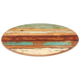 Berkfield Home Round Table Top 50 cm 15-16 mm Solid Reclaimed Wood - thumbnail 2