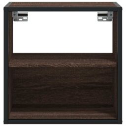 Berkfield Home Wall-mounted Bedside Cabinets 2 pcs Brown Oak 40x31x39.5 cm - thumbnail 5