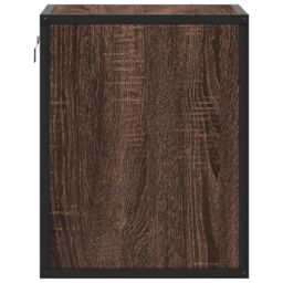Berkfield Home Wall-mounted Bedside Cabinets 2 pcs Brown Oak 40x31x39.5 cm - thumbnail 7