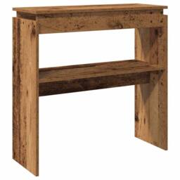 Berkfield Home Console Table Old Wood 80x30x80 cm Engineered Wood in Brown - Size: 80 x 30 x 80 cm - thumbnail 2