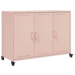 Berkfield Home Sideboard Pink 100.5x39x72 cm Steel - thumbnail 2