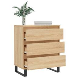 Berkfield Home Sideboard Sonoma Oak 60x35x70 cm Engineered Wood in Light Tan - Size: 60 x 35 x 70 cm - thumbnail 4