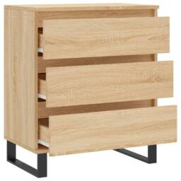 Berkfield Home Sideboard Sonoma Oak 60x35x70 cm Engineered Wood in Light Tan - Size: 60 x 35 x 70 cm - thumbnail 6