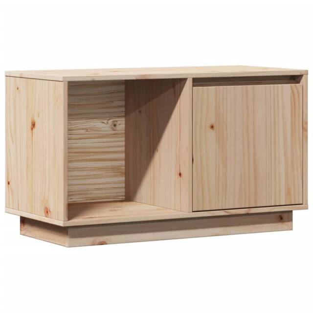 Berkfield Home TV Cabinet 74x35x44 cm Solid Wood Pine in Light Brown - Size: 74 x 35 x 44 cm - image 1