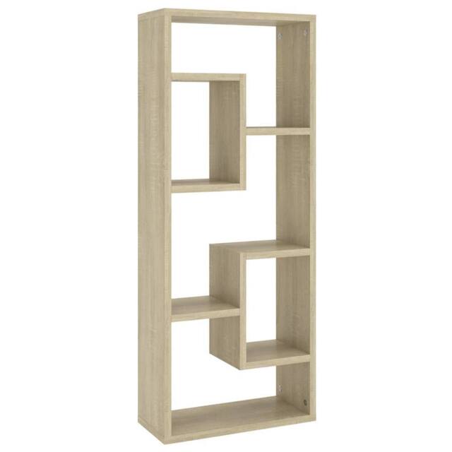 Berkfield Home Wall Shelf Sonoma Oak 36x16x90 cm Engineered Wood in Light Tan - Size: 36 x 16 x 90 cm - image 1