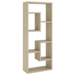 Berkfield Home Wall Shelf Sonoma Oak 36x16x90 cm Engineered Wood in Light Tan - Size: 36 x 16 x 90 cm - thumbnail 1