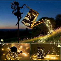 KORVIXA Solar Watering Can 90 LED String Light in Brown - Size: 0.6m2 - thumbnail 3