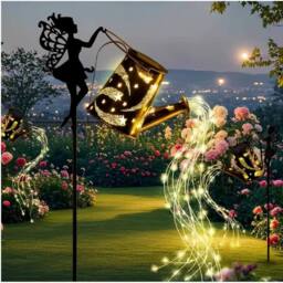 KORVIXA Solar Watering Can 90 LED String Light in Brown - Size: 0.6m2 - thumbnail 1