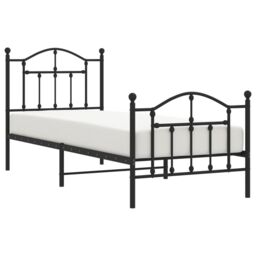 Berkfield Home Metal Bed Frame with Headboard & Footboard Black 80x200 cm - thumbnail 3